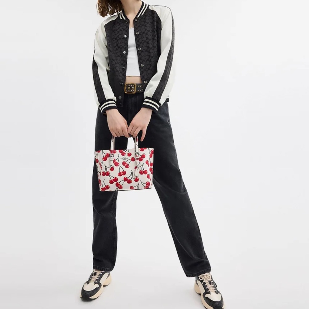 MOLLIE TOTE BAG 25 WITH CHERRY PRINT
Color: SV/Chalk Multi - Picture 12 of 16